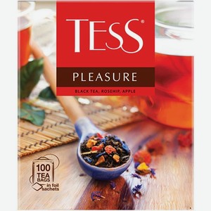Чай черный Tess Pleasure шиповник-яблоко, 100 шт.