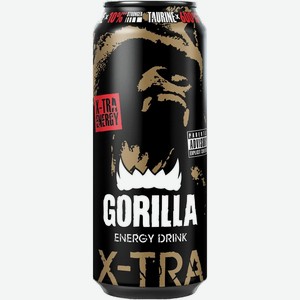 Напиток Gorilla Extra Energy энергетический газированный 450мл