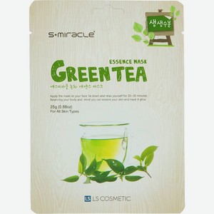 Маска для лица KOREA S+ Miracle с экстрактом зеленого чая, для сухой кожи