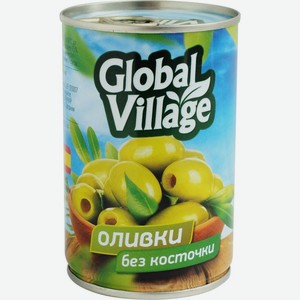 Оливки Global Village без косточки, 300г
