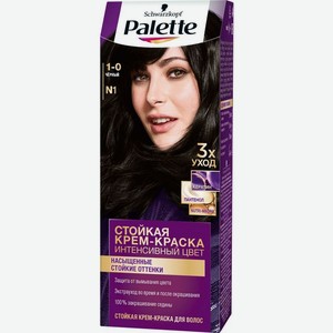 Крем-краска для волос Palette Интенсивный номер оттенка 1-0 цвет N1 Черный