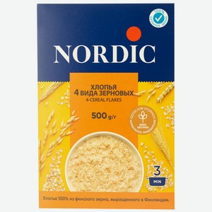 Хлопья Nordic 4-х зерновые 500г