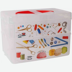 Коробка универсальная Econova с ручкой и декором Art box, 245×160×165 мм