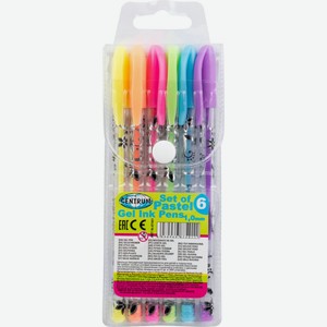 Набор ручек гелевых Centrum Neon Pens 1 мм, 6 цветов