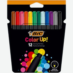 Фломастеры цветные Bic Color Up тонкое письмо, 12 цветов