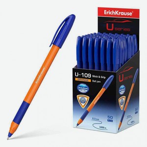 Ручка шариковая ErichKrause u-109 цвет пасты: синий, 0,3 мм