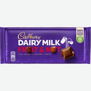 Шоколад Cadbury молочный с изюмом и орехами,110 г