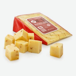 Сыр полутвердый «М2» Фермерский с вялеными помидорами, 1 упаковка ~ 0,3 кг