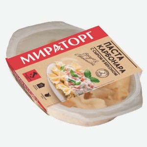 Паста Карбонара «Мираторг» с сыром и беконом, 260 г