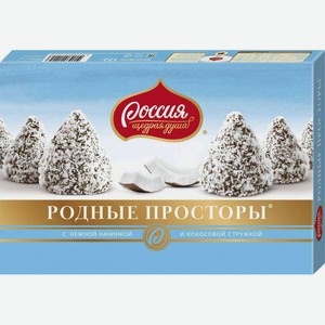 Набор конфет Россия - Щедрая душа! Родные просторы с кокосовой стружкой, 172 г