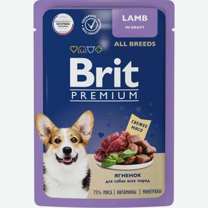 Корм для собак Brit Premium Ягненок в сосусе, 850 г