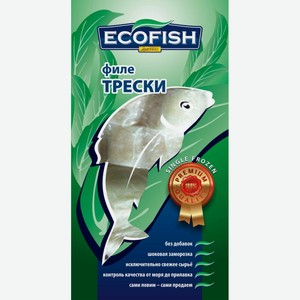 Треска замороженная EcoFish филе, 400 г