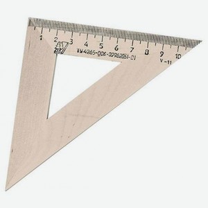 Треугольник-линейка Красная звезда С138 градусы: 45, 11 см