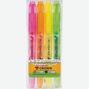 Текстовыделитель Crown Multi Hi-Lighter 4 цвета цвет, в ассортименте 4 мм