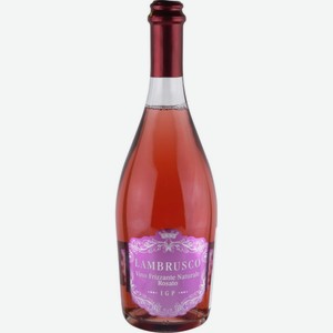 Вино игристое Lambrusco Rosato розовое полусухое 9 % алк., Италия, 0,75 л