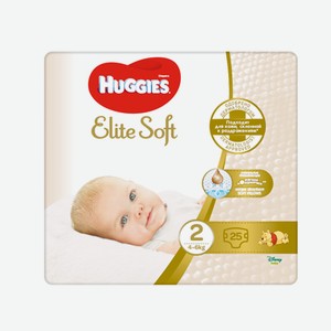 HUGGIES Elite Soft Подгузники 4-6 кг 25шт