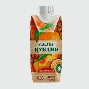 Сок Сады Кубани яблочно-персиковый 0,33 л т/п