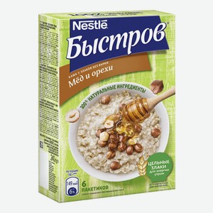 Каша Nestle Быстров 5 злаков с медом и орехами 40 г х 6 шт