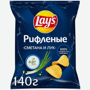 Чипсы картофельные LAY S Сметана и лук, Россия, 140 г