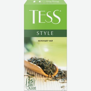 Чай зеленый TESS Стайл байховый цейлонский к/уп, Россия, 25 пак
