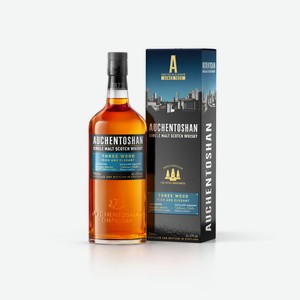 Виски Auchentoshan Three Wood в подарочной упаковке, 0.7л Великобритания