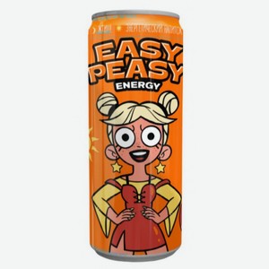 Напиток энергетический Easy Peasy Манго и апельсин газированный, 0.45 л, банка
