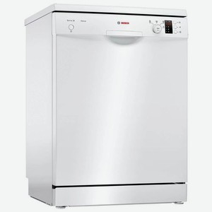 Посудомоечная машина Bosch Serie 2 SMS24AW02E, полноразмерная, напольная, 60см, загрузка 12 комплектов, белая