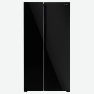 Холодильник двухкамерный Hyundai CS5003F Total No Frost, Side by Side, черное стекло