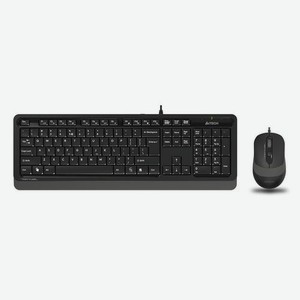 Комплект (клавиатура+мышь) A4TECH Fstyler F1010, USB, проводной, черный и серый [f1010 grey]