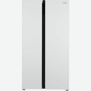 Холодильник двухкамерный Hyundai CS5003F No Frost, Side by Side, белое стекло