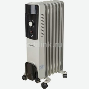Масляный радиатор StarWind SHV4710, с терморегулятором, 1500Вт, 7 секций, 3 режима, белый