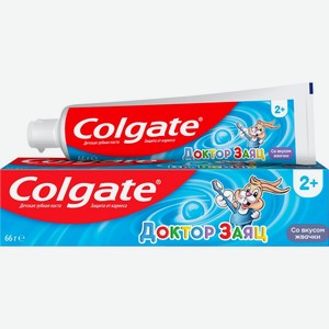 Зубная паста COLGATE Доктор Заяц со вкусом жвачки гел.дет. 2+, Китай, 50 мл