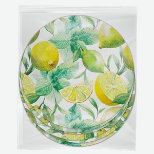 Одноразовая посуда 18см НД плэй тарелка лимоны НД Плэй м/у, 6 шт