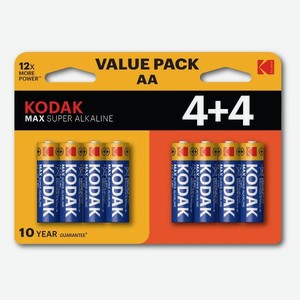 Батарея Kodak LR6 4+4BL MAX SUPER