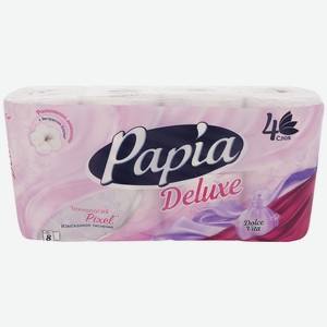 Туалетная бумага Papia Deluxe Dolce vita 4сл 8шт