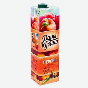 Нектар Дары Кубани персиково-яблочный с мякотью 1 л пэт (ЮСК)