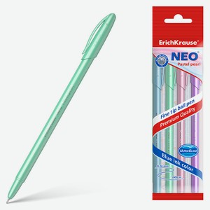 Ручка шариковая ErichKrause Neo Pastel pearl синяя, 4 шт