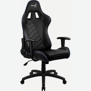 Кресло игровое Aerocool AС110 AIR, на колесиках, ткань, черный/синий [aс110 black blue]