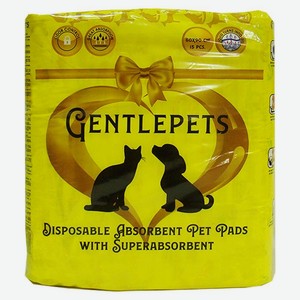 Подстилки для животных Gentlepets впитывающие с суперабсорбентом 60 х 90 см 15 шт