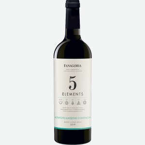 Вино 5 Elements Алиготе-Шардоне-Совиньон белое сухое 13% 750мл