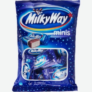 Батончик Milky Way Minis шоколадный с суфле, покрытый молочным шоколадом, 176г Россия