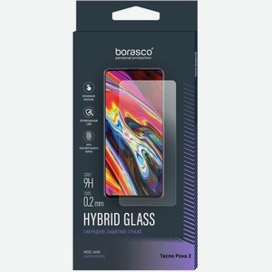 Защитное стекло для экрана BORASCO для Tecno Pova 2 гибридная, 1 шт [40387]