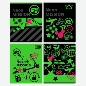 Тетрадь BG Neon Mission А5 линейка, 48 листов