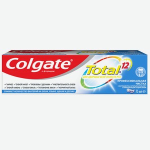Зубная паста Профессиональная чистка 75мл Colgate Total, 0,075 кг