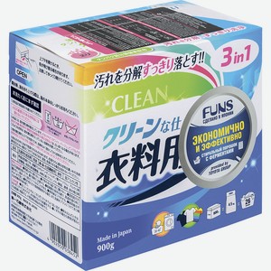 Порошок стиральный с ферментами яичного белка Clean Daiichi Sekken Co, 0,9 кг
