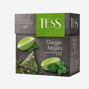 Чай зеленый Ginger Mojito 20 пирамидок Tess, 0,036 кг