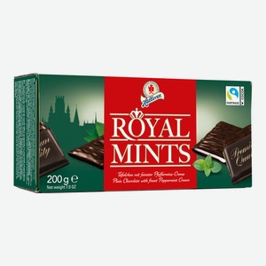 Шоколад темный с кремовой начинкой со вкусом мяты перечной Royal Mints Германия 0,2 кг