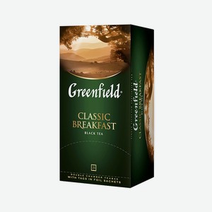 Чай Классик Брекфаст 25 пакетиков Greenfield, 0,05 кг