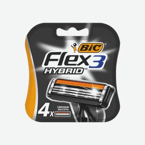 Кассеты сменные для бритья Bic Flex 3 Hybrid 4 шт, 0,06 кг