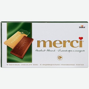 Шоколад молочный с орехом MERCI, 0,1 кг